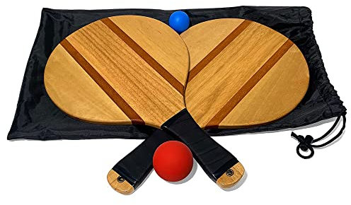 YardGames Premium Cooperative Outdoor Frescobol Game Set with 2 Paddles for Easy Backyard, Beach, or Park Summer Games for All Ages & Skill Levels