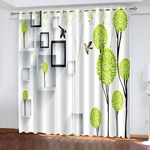 AMDXD Rideaux Blanche, Rideau Extensible Asuka Rideau Polyester 264x138cm