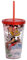 Puckator Asterix doppelwandiger wiederverwendbarer Becher mit Strohhalm & Deckel 500ml