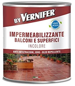 AREXONS Vernifer Impermeabilizzante Balconi e Superfici Trasparente 1L, Protezione Idrorepellente per Tutti i Materiali Porosi, Effetto Antimacchia per Legno, Marmo e Facciate