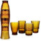 ZOEDT Koi-Fischform, stapelbare Trinkgläser, buntes Glas, 4er-Set, Galvanisierungsprozess, Exquisite Form, langlebig, für Soda, Saft, Milch, Cola, Bier, Spirituosen (Color : Orange)