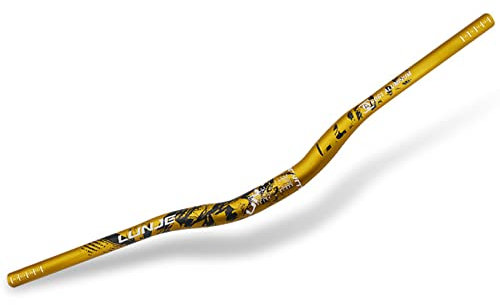 Fahrradlenker MTB Lenker 31,8 Mm Downhill Lenker Aluminiumlegierung Lenker 3K Matt für Mountainbike Rennrad Rennrad Riser Lenker,Gold,780mm/31inch