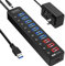 vantisan USB 3.0 Hub Alimentado 10 Puertos