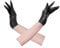 YUDATPG Women Leather Gloves Faux PU WET LOOK Evening Costume Party Cosplay Flapper Opera Punk Gothic Short Wrist Length (Black, M)