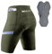Lo.gas Radlerhose Herren gepolstert, Radhose für Männer Gel gepolstert mit Taschen, Road Shorts atmungsaktiv Quick-Dry,Grün,XL