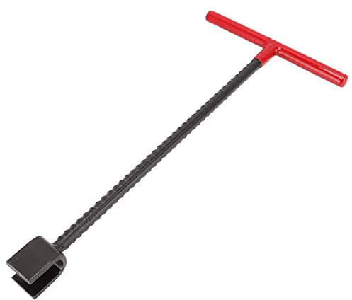 Pssopp Clé de Compteur d'Eau et Robinet d'Arrêt avec Poignée en T pour Bordure et Vanne d'Eau Principale (Rouge)