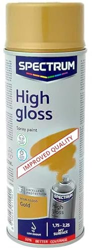 Spectrum Sprühfarbe 400 ml Gold Hochglanz glänzend Spraydose Lack innen außen