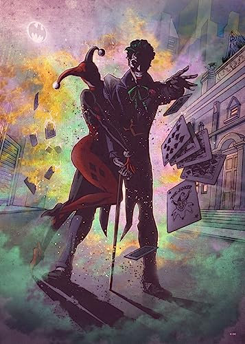 Displate - Poster aus Metall - Einfache Montage ohne Bohren - DC Comics - Classic Heroes Posters - Joker - Größe L - 67,5x48cm Matt