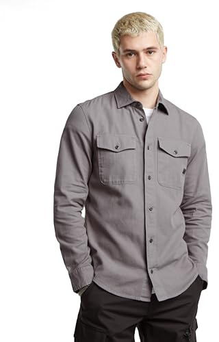 G-STAR Men's Marine Slim Shirt, Grey (grey alloy gd D24963-D454-G493), L