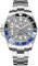 CADISEN Herren Automatikuhr Mechanische Uhr GMT Edelstahlband Wasserdicht Casual Uhren für Männer, 8217 Grau, Japanisch