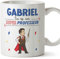 MUGFFINS Tazas Personalizadas para PROFESOR hombre - En Francés - Tu es Super! - 11 oz / 330 ml - Regalo Personalizable original y divertido