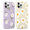 Yoedge 2 Stück HandyHülle für iPhone 12 Pro Max Hülle 6,7, Mädchen Schutzhülle Blumen Muster Aesthetic Design,Frauen Geschenk Weich TPU Silikon Stoßfest Cover Case für iPhone 12 Pro Max, Lila Blume