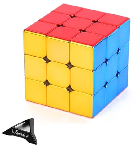 Taolele 3X3 Mirror Speed Cube, Spiegel Zauberwürfelreguläre Version mit reflektierendem, verspiegeltem Metall, geeignet für Zauberwürfel Enthusiasten