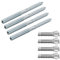 Fischer STS Kit Vite Doppia Filettatura M10 x 100 con Tassello SX Plus, per Fissaggio Collari su Muratura o Direttamente su Legno, Impronta Torx, Esagono integrato, 567616