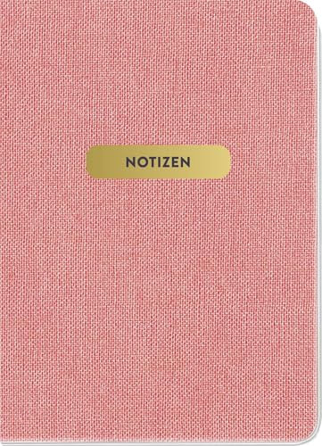 Notizheft Blumenglück Rosa: Notizbuch, DIN A6, 48 Seiten, Punkteraster, flexibler Einband, edles Gold- und Strukturfinish. Perfekt als Bullet Journal, Tagebuch, Schulheft