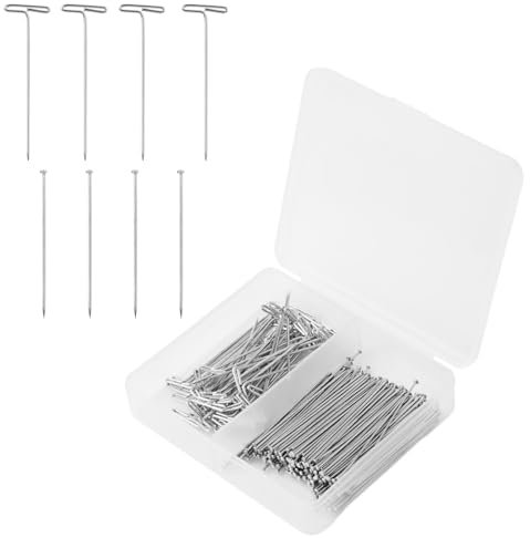 350st Feine Gerade Pins & T Nadeln, 3,6cm Stecknadeln mit Flachem Kopf & 3,8cm T Perücken Nadeln Stecknadeln für Schmuckherstellung für Ohrringe Anhänger Schmuckherstellung Basteln Nähen