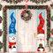 BASAMOU 2 Piezas Adorno Navideño para Puerta, Banner de Bienvenida, Banderas Colgantes GNOME, Decoración Porche Delantero