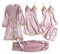 Dinglong pigiami donna completo lino donna Lingerie sexy da donna Giarrettiera Lingerie Set Vestaglie Body in pizzo Biancheria intima con scollo a V profondo 1 Camicie da notte in cotone completo lino