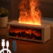 Difusor de Aroma de Llama difusor de Aceite Esencial con 7 Colores de luz, humidificador de Aire con Mando a Distancia y Temporizador Apagado automático sin Agua para niños Perfume (Blanco)