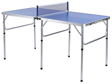 Pingpong-Tisch, Tischtennisplatte für drinnen mit Netz-Set, kompakt verstaubarer Pingpong-Tisch – Professionelles Mini-Tischtennis-Set für drinnen und draußen, inklusive Tischtennis-Set