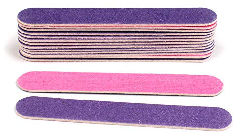 100 limas de uñas de Doble Cara Desechables, miniherramientas for manicura de uñas, Grano 150/180, 85 mm, pulidor de uñas de Madera for pedicura