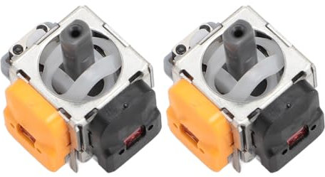 Hall-Effekt-Joystick-Modul, Ersatz-3D-Analogsensor mit Metall-ABS, Kompatibel für -Game-Controller, 2-teiliges Potentiometer, Farbe Gelb, mit Metall-ABS-Material für
