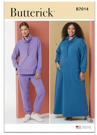 BUTTERICK Sewing Pattern B7014BB Misses' and Women's Lounge Dress, Top and Trousers BB (1X-5X)