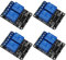 GTIWUNG 4 Piezas Módulo de Relé de 2 Canal 12V con Aislamiento Optoacoplador, 2 Canales Relay Acoplador Óptico Adecuado, 12V 2 Channel Relay Module, Negro