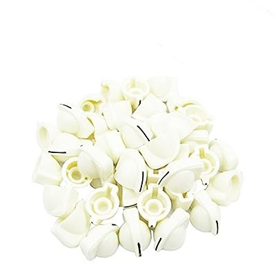 ifundom 24pièces Boutons De Plastique Pour Pédale Effet Amplificateur Pour Guitare Électrique Et Basse Blanc