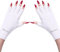 MelodySusie UV Gloves for Gel Nail Lamp, Professional UPF50+ UV Protection Gloves for Manicures, Nail Art Skin Care Fingerless Anti UV Glove Protect Hands from UV Harm (White)