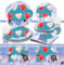 51PCS Fro-en Vajilla para Fiestas ,Juego Vajilla The Fro-en ,Decoración Cumpleaños Del Fro-zen Incluye Vasos Platos Mantel Servilletas Fiesta Cumpleaños Suministros de Cumpleaños
