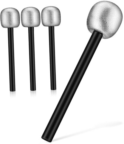 BESPORTBLE 4stücke Teiliges Realistische Spielmikrofone Aus Robustem Kunststoff Leicht Glatter Oberfläche Für Cosplay Bühnenauftritte Und Partyzubehör Komfortabel Und Langlebig Für Rollenspie