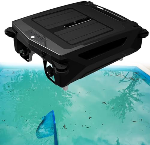 Beachtiful Robot Limpiador de Superficies de Piscina con Modo Dual Solar y Recargable, Limpiador de Piscina Robótico inalámbrico, Cesta de Skimmer de Piscina Inteligente, con Escape Automático