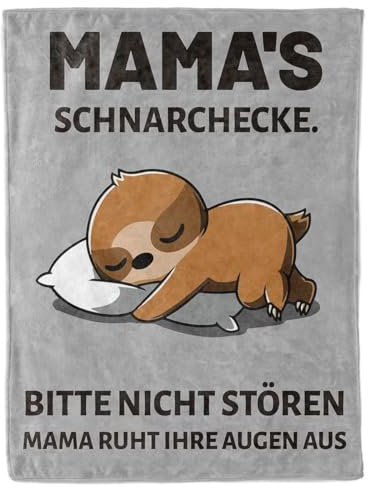 QITIXI:OU Muttertagsgeschenke für Mama, 1.5 * 1.3 M Lustige Faultier Decke Geschenk Mama zum Geburtstag, Bester Mama Geschenke, Lustig Geschenk zum Muttertag Geburtstags Weihnachten