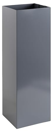 Neustein Schirmständer mit modernem Design aus Metall für Heim und Büro, Design-Ständer,grau,anthrazit, 2 Haken, 2x Wasserauffangschale herausnehmbar, 15,5x15,5x49cm, quadratisch, Regenschirmständer