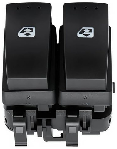 Interrupteur de Lève-vitre Conducteur Avant Gauche Compatible avec RENAULT CLIO II - 10 Broches - Remplace OE 8200060045 - Pour Clio II Phase 1 & 2 (1998-2005)
