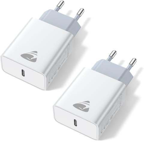 USB C Ladegerät, 2er Pack USB-C Stecker, 20W iPhone Netzteil Adapter PD3.0 Schnellladegerät für iPhone 17 16 15 14, Ladestecker USBC Ladeadapter für Samsung iPad Handy,Fast Charger Type C Netzstecker