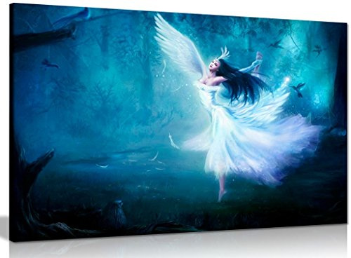 Fairy Angel Dancing Fantasy Canvas Wall Art Picture Print (24x16in)