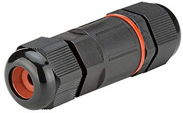 Goobay 81325 Outdoor Kabelverbinder wasserdicht IP68 / Kabelmuffe geschirmt / 3 polig Stromkabel verbinden LSA / Außenbereich Verbindungsmuffe 7,5cm