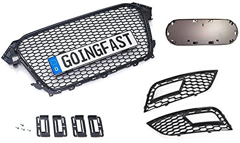 Kompatibel mit A4 B8 Kühlergrill Emblemhalter Waben-Grill Lüftungsgitter