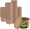 25 x 12oz Brown Disposable Soup Ice Cream Container Compostable Biodegradable Kraft Takeaway Paper Bowl Containers, Cardboard Round Deli Tubs Lids Heavy Duty Sizes: 8oz 12oz 16oz 26oz 32oz