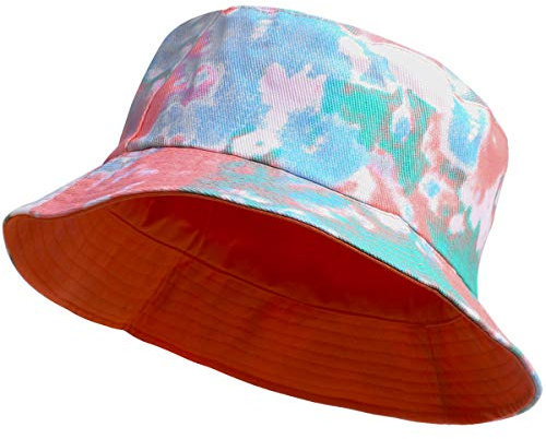 TOP BAND Fischerhut für Damen Reversibel Baumwolle Sommerhut Frauen Faltbar Anglerhut Bucket Hat Hut Atmungsaktiv Sonnenhut Strandhut