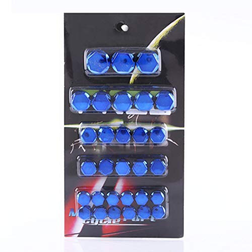 aqxreight - Covers, 30Pcs Motorrad Motorrad Schraube Mutter Cover Dekoration(Blau)