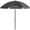 HOMEDEMO Parasol Plage Inclinable Portable et Pliable, Protection Solaire UV50+, avec Pied d'Ancrage à Visser & Housse de Protection, pour Terrasse, Piscine, Marché, Campings, 217cm, Anthracite