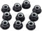 Dado di Bloccaggio in Nylon, 10 Pezzi Anodizzato M5 Kit di Assortimento in Lega di Alluminio con Inserto in Nylon Esagonale Nero Dadi Autobloccanti