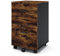 Panana Mobile File Cabinet with 2 Drawers, Wooden Small Filing Cabinet Office Cabinet Rolling File Cabinet Under Desk Mobile Filing Organizer Office Home (Wood)