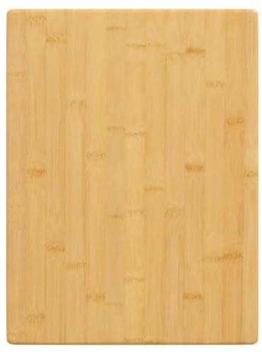 vidaXL Schneidebrett, Küchenbrett zum Schneiden von Käse Brot Fleisch, Servierbrett für Küche, Käsebrett Brotschneidebrett Vorspeisenplatte, Bambus