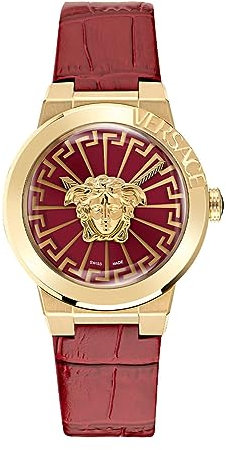 Versace Damen Armbanduhr 38 mm Armband Leder Medusa Infinite