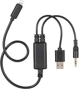Shkalacar Cavo Audio USB, Cavo di Ricambio per Adattatore AUX per BMW e Mini iPod iPhone 6 7 8 X XS XR Interfaccia