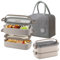 BRYN Lunch Box, 1400ml Boite Repas Compartiment avec Couverts et Sac Isotherme Repas, boîtes Bento Lunch Box pour Pique-Nique, Travail, Écoles, Camping et Fitness (Marron)